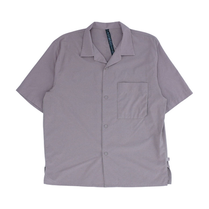 Mauve Solid Short Sleeve Button Down