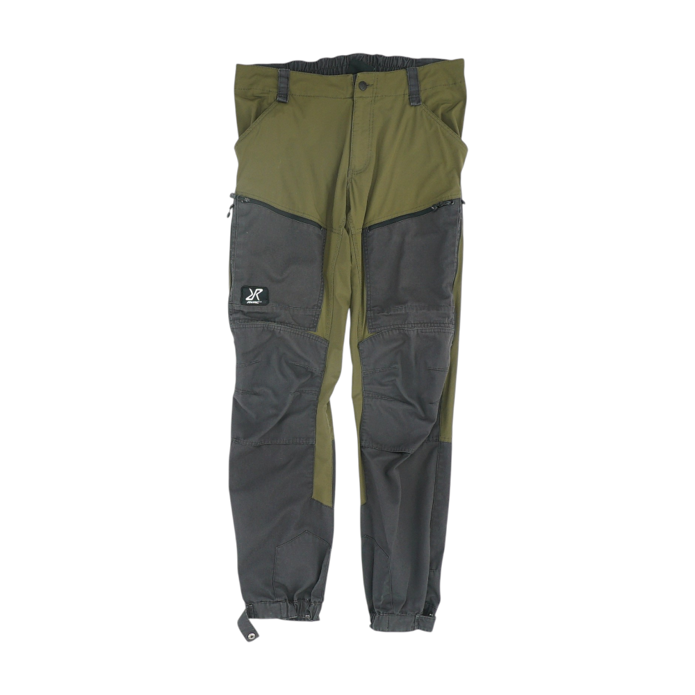 Green Color Block Regular Pants
