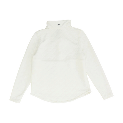 White Solid Sweatshirt Pullover