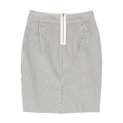 Black Striped Midi Skirt