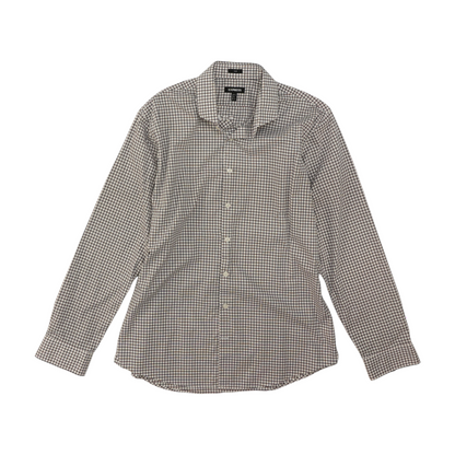 Burgundy Check Long Sleeve Button Down