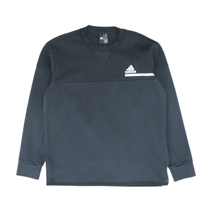 Black Solid Sweatshirt Pullover