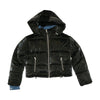 Black Solid Puffer Jacket