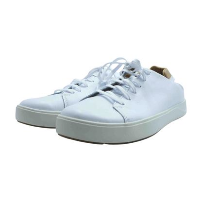 White Lace-Up Casual Shoes