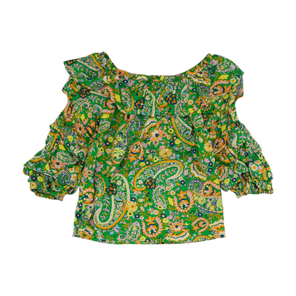 Green Floral Blouse