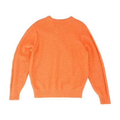 Coral Solid Crewneck Sweater