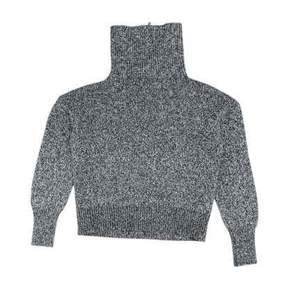 Black Abstract 1/4 Zip Sweater