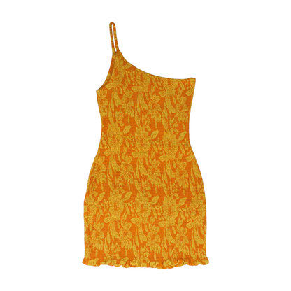 Orange Floral Mini Dress