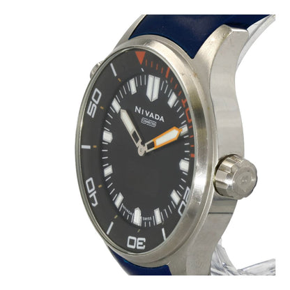 Men's Connected Blue Silicone Band Stainless Steel Watch