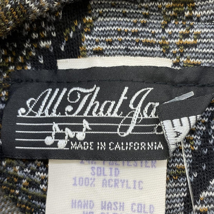 Vintage Gray Print Mini Dress