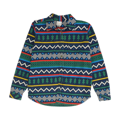 Multi Graphic Long Sleeve Button Down