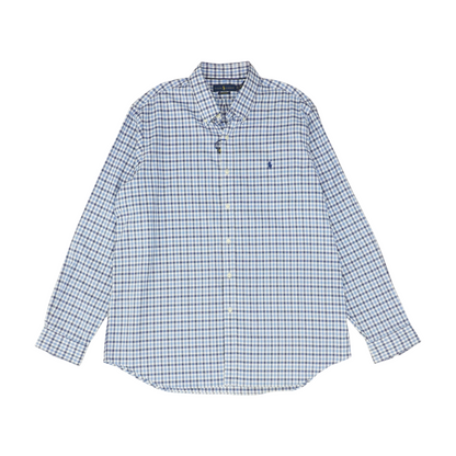 Blue Check Long Sleeve Button Down