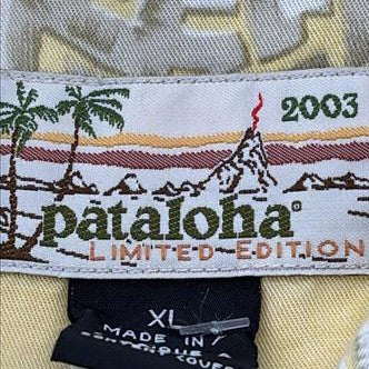 Vintage Yellow 2003 Fish-Printed Limited Edition Short Sleeve Button Down
