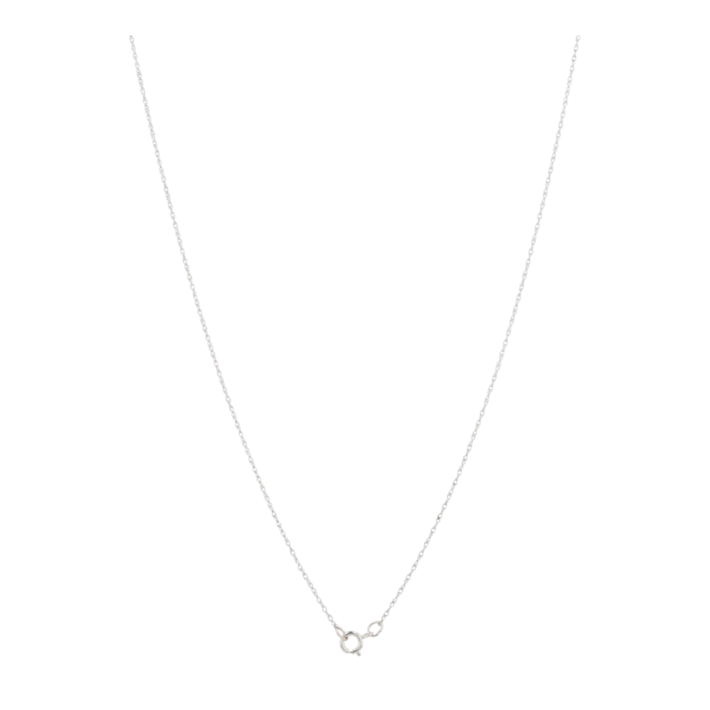 1/2 ctw 10K White Gold Sapphire Pendant Necklace – Image 2