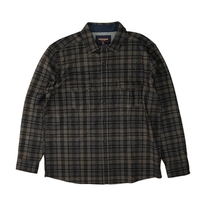 Brown Plaid Flannel Button Down