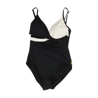 Black Color Block One-Piece