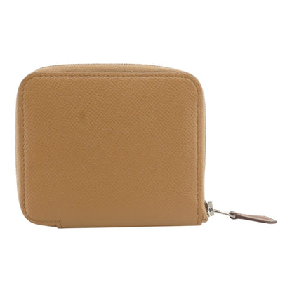 Beige Silk'In Compact Wallet in Epsom Calfskin