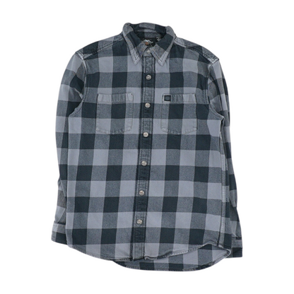 Gray Check Flannel Button Down