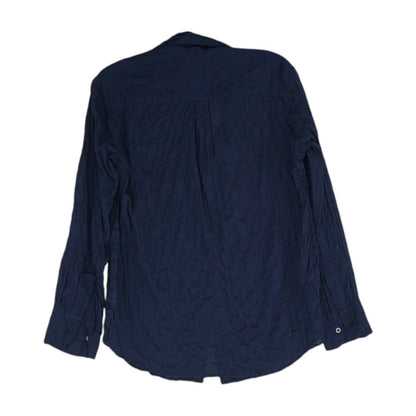 Navy Solid Long Sleeve Button Down