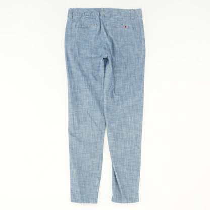 Blue Solid Khaki Pants