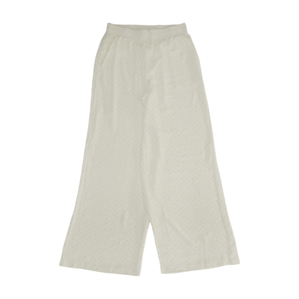 White Solid Pant Set