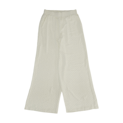 White Solid Pant Set