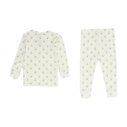 Ivory Floral Pajama Set