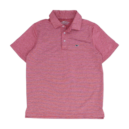 Red Striped Short Sleeve Polo