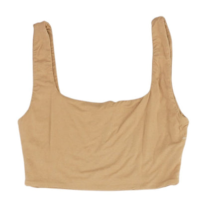 Nude Cropped Tank Top