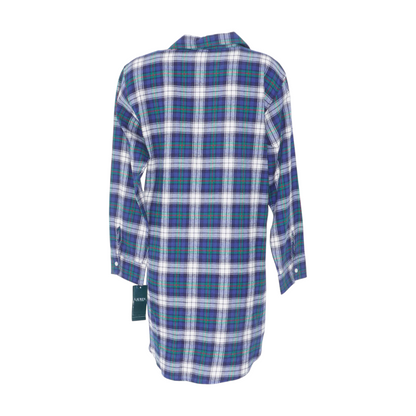 Navy Plaid Mini Dress