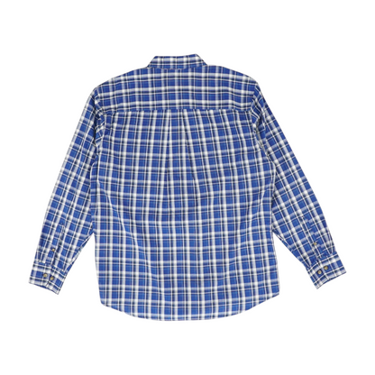 Blue Plaid Long Sleeve Button Down