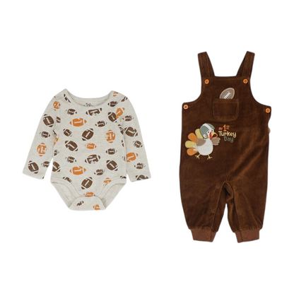 Brown Graphic Long Sleeve Set