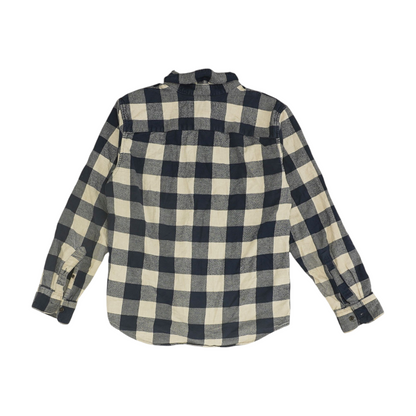 Navy Check Flannel Button Down