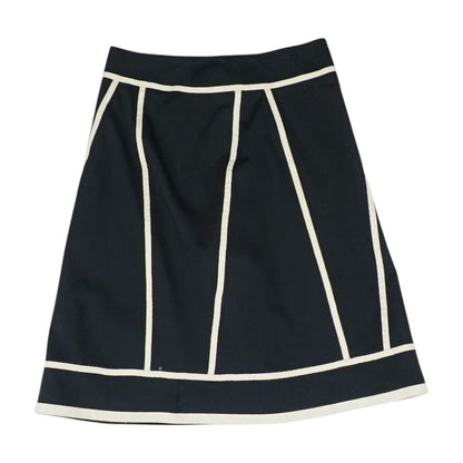Black Solid Midi Skirt