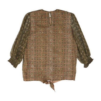 Brown Animal Print Button Down