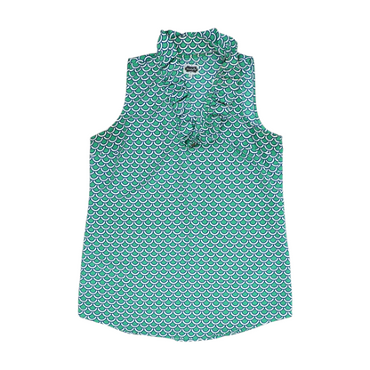 Green Print Blouse