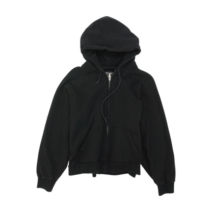 Black Solid Hoodie Jacket