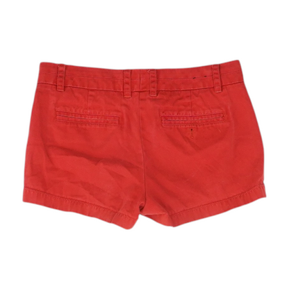 Red Solid Chino Shorts