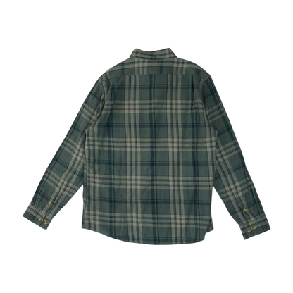 Green Plaid Flannel Pullover