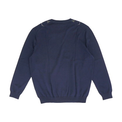 Navy Argyle Pullover Sweater