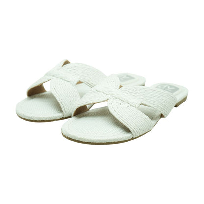 White Flat Sandals