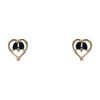 10K Yellow Gold Blue Stone Stud Earrings