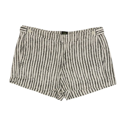 Gray Striped Shorts