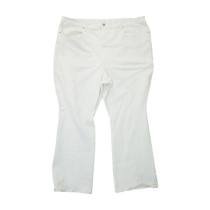 White Plus Wide Leg Jeans