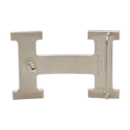 Silver-Tone H Belt Buckle