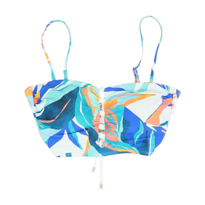 Blue Abstract Swim Top