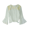 White Color Block Blouse