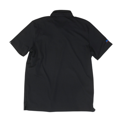 Black Solid Short Sleeve Polo