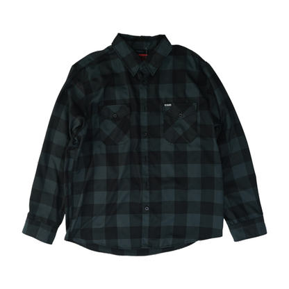 Gray Check Flannel Button Down