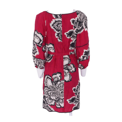 Pink Abstract Midi Dress